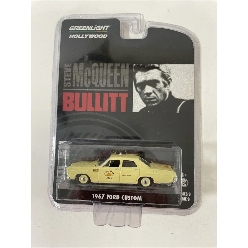 1:64 2015 Greenlight Hollywood Steve McQueen Bullitt 1967 Ford Sunshine Cabs